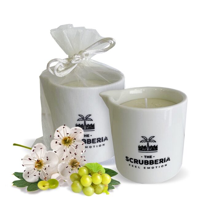 Candela da massaggio uva & biancospino 150 ml - immagine 1