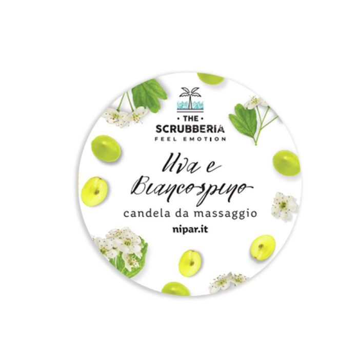 Candela da massaggio uva & biancospino 150 ml - immagine 3