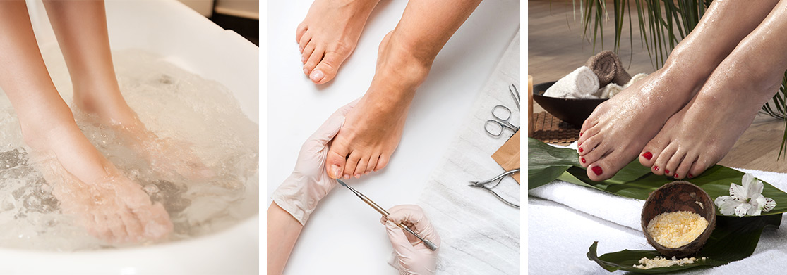 Pedicure professionale effettuata a una cliente del centro estetico